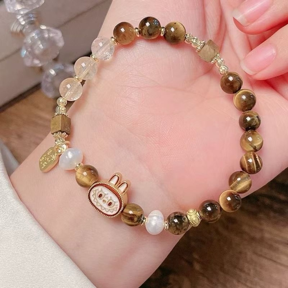 2PCs Handmade Beaded Labubu Bracelet-Labubu Jewelry-Great Girls Gift-Cute Bunny - Picture 3 of 9